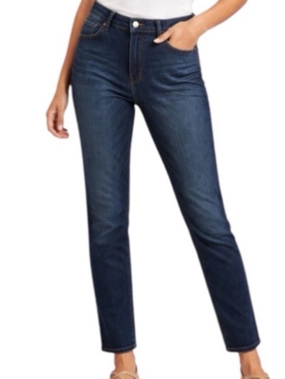Athleta Sculptek Skinny Jeans Womens 28 Dark Wash Stretch Denim Mid Rise